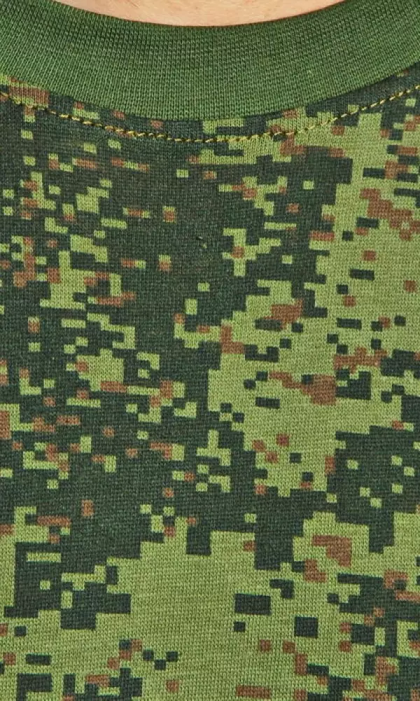 Футболка "Пиксель, темно-зеленая", мужская, большие размеры (р-р 58-66)