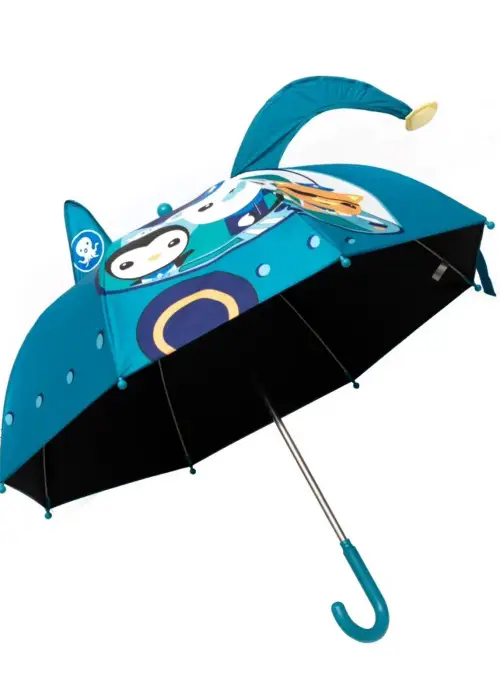Зонт-трость  детский с ушками, полуавтомат ( 8 спиц)