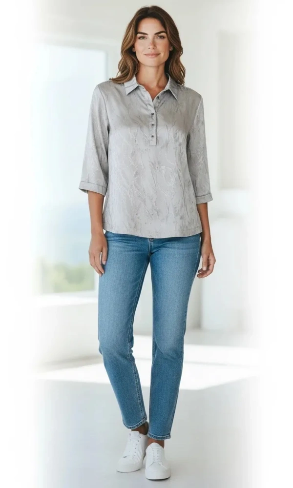 Блузка женская на пуговицах повседневная (р-р 46-54)