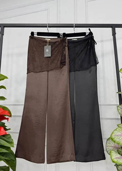 Брюки атласные женские с баской (р-р 42-44)