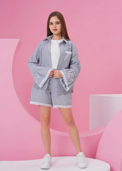 Костюм рубашка, шорты и футболка для девочки (р-р 36-44)