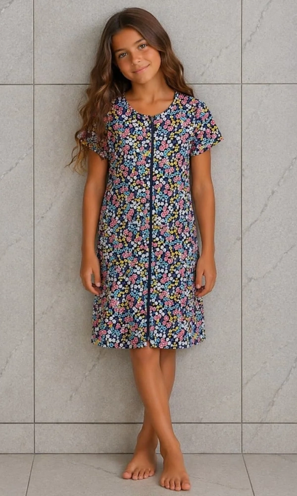 Халат на молнии для девочки (р-р 8-12 лет)