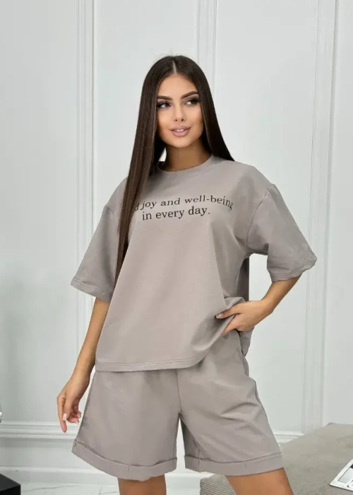 Костюм домашний футболка-шорты, женский (р-р 48-56)