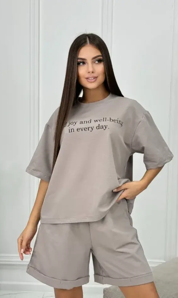 Костюм домашний футболка-шорты, женский (р-р 48-56)