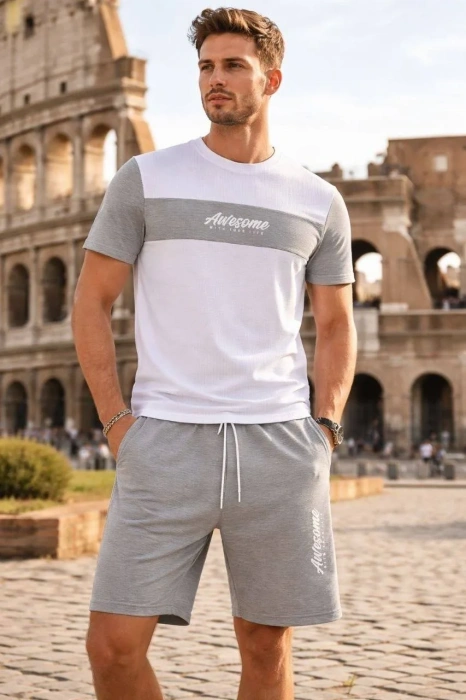 Комплект футболка-шорты мужской (р-р 48-54)
