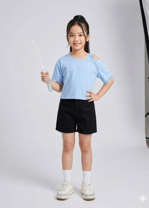 Футболка со спущенным плечом для девочки (р-р 36-42)