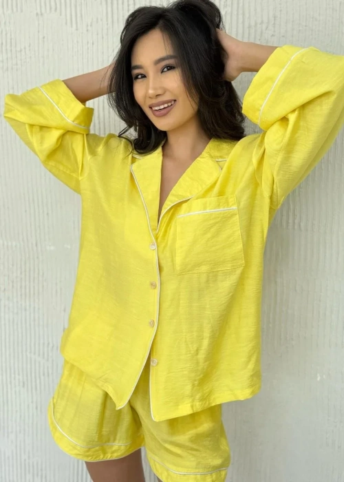 Костюм льняной женский с шортами (р-р 42-44)