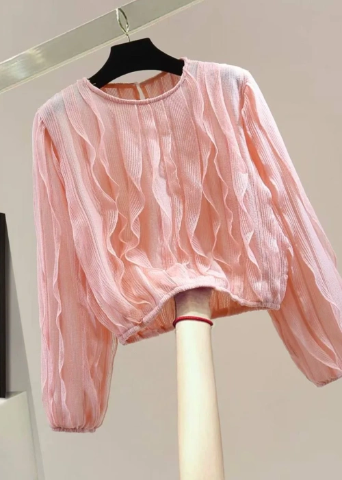 Блузка нарядная с воланами женская (р-р 42-46)