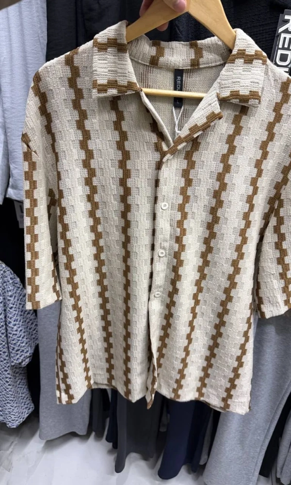 Рубашка вязаная мужская (р-р M-3XL)