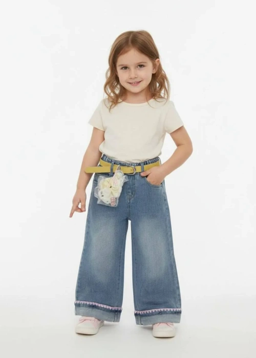 Джинсы для девочки с обвесом-брелком (р-р 90-140)