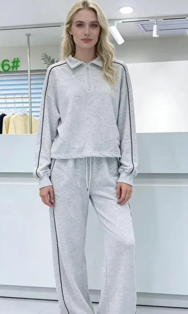 Спортивный костюм полузамок женский (р-р единый 48-52)