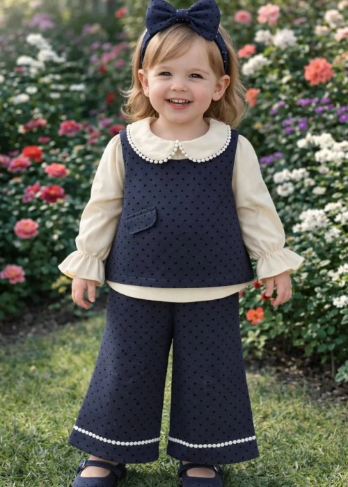 Костюм для девочки: рубашка-жакет-брюки (р-р 1-4)