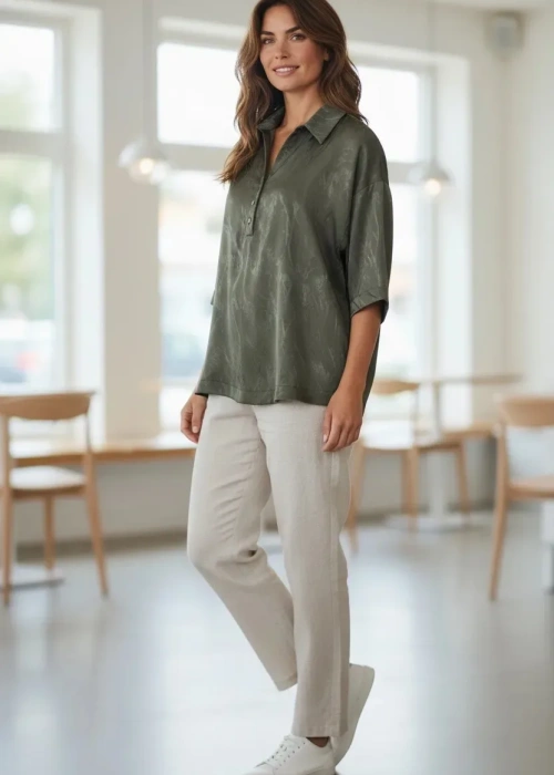 Блузка женская на пуговицах повседневная (р-р 46-54)