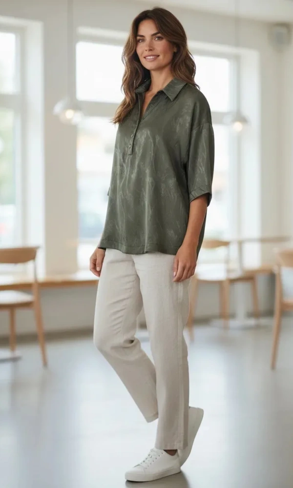 Блузка женская на пуговицах повседневная (р-р 46-54)