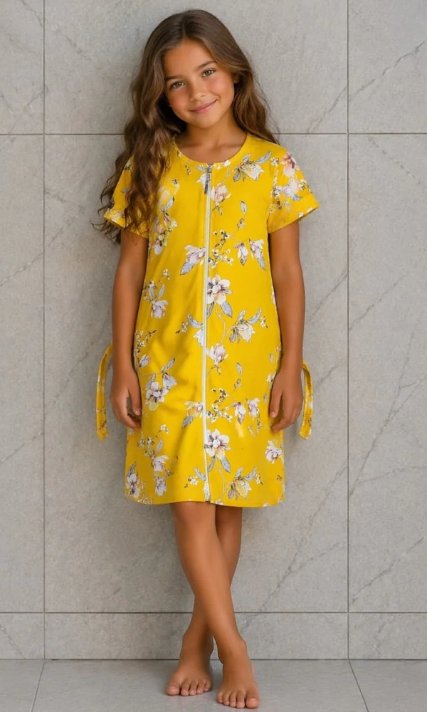 Халат на молнии для девочки (р-р 8-12 лет)