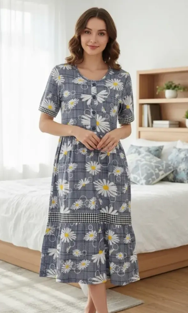 Платье домашнее с принтом женское (р-р 50-60)