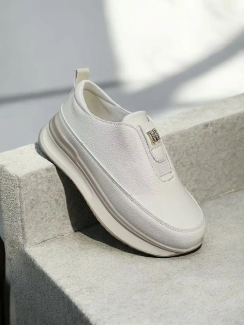 Кроссовки слипоны женские кожаные (р-р 36-41)