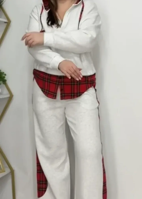 Спортивный костюм с рубашкой- обманкой женский (р-р 50-54)