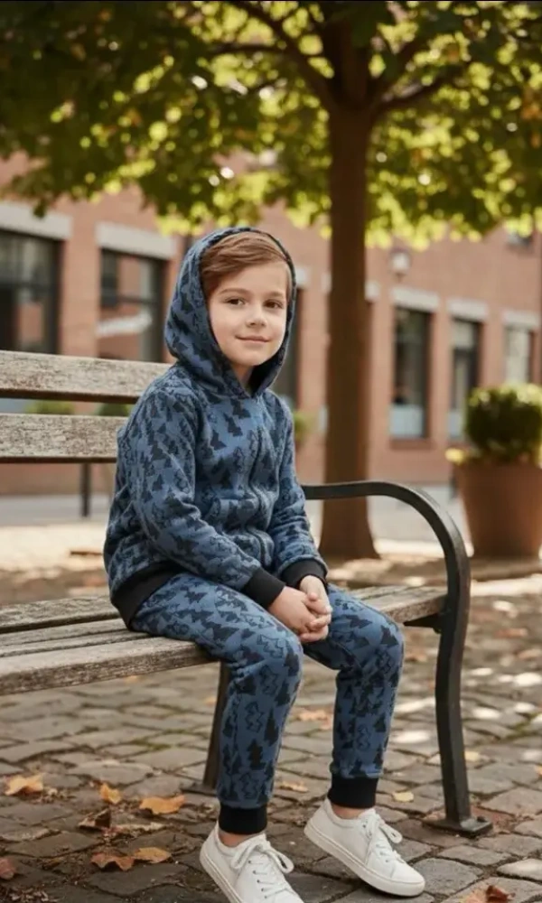 Костюм двойка для мальчика: худи с капюшоном+брюки (р-р 3-7 лет)