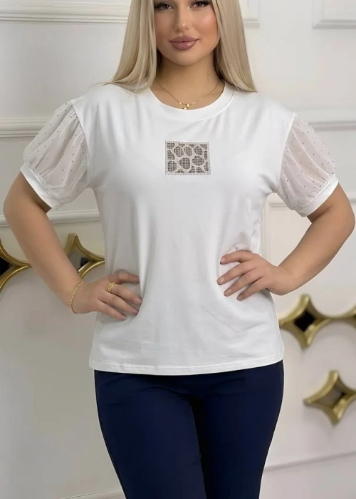 Футболка нарядная с принтом женская (р-р 52-58)