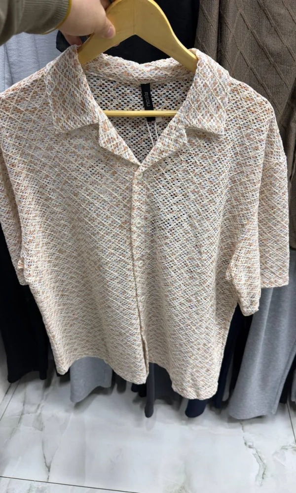 Рубашка вязаная мужская (р-р M-3XL)