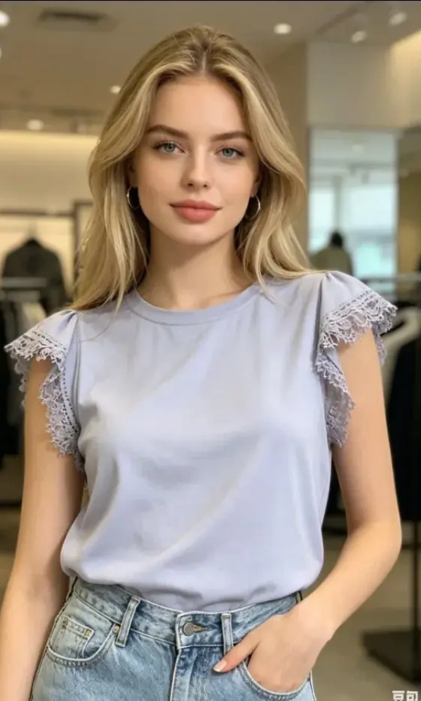 Топ футболка с оборками женский (р-р 44-46)