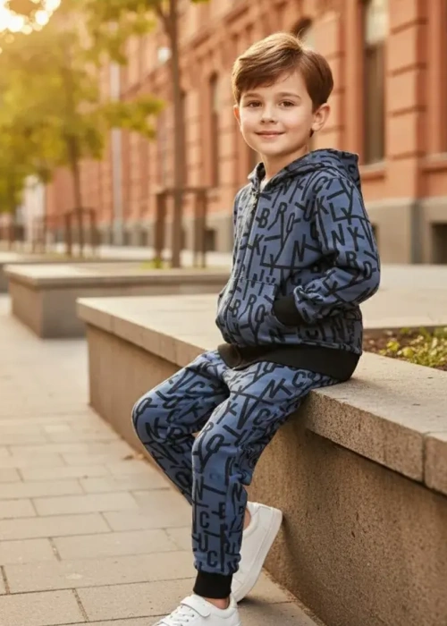 Костюм двойка для мальчика: худи с капюшоном+брюки (р-р 3-7 лет)