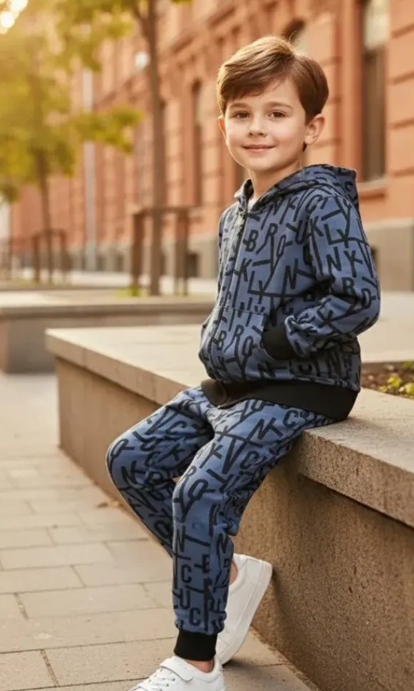 Костюм двойка для мальчика: худи с капюшоном+брюки (р-р 3-7 лет)