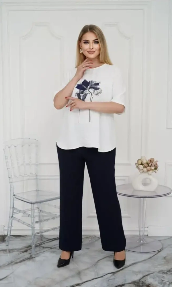 Костюм женский с широкими брюками (р-р 46-56)