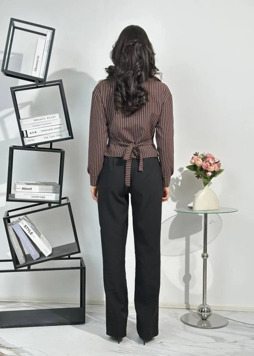 Рубашка приталенная на завязках женская (р-р 42-44)