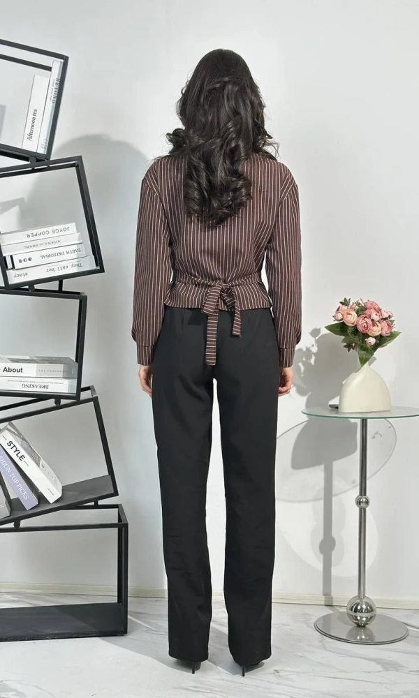 Рубашка приталенная на завязках женская (р-р 42-44)