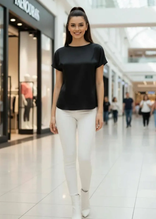 Футболка блузка шёлковая женская (р-р 50-56)