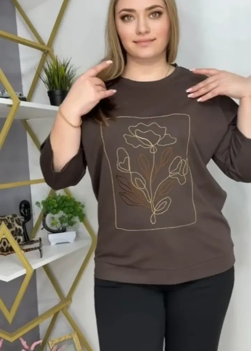 Лонгслив женский нарядный (р-р 50-54)