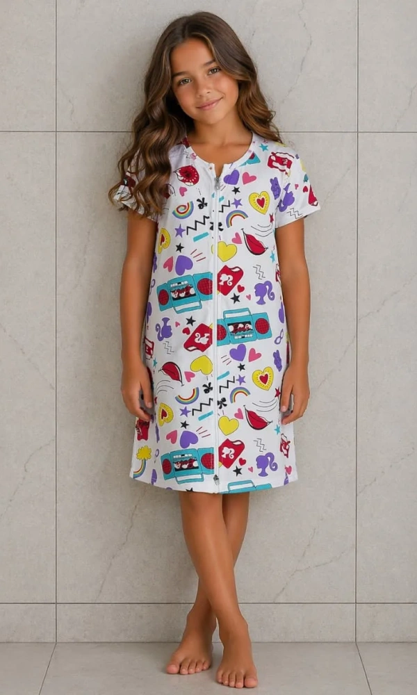 Халат на молнии для девочки (р-р 8-12 лет)