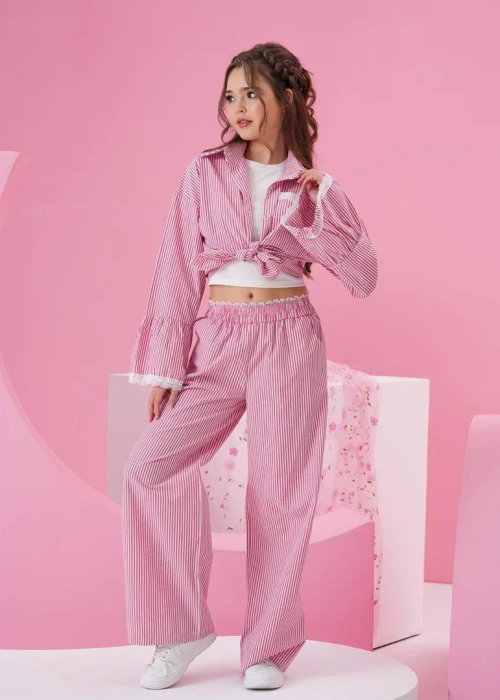 Костюм летний для девочки: рубашка+брюки (р-р 36-44)