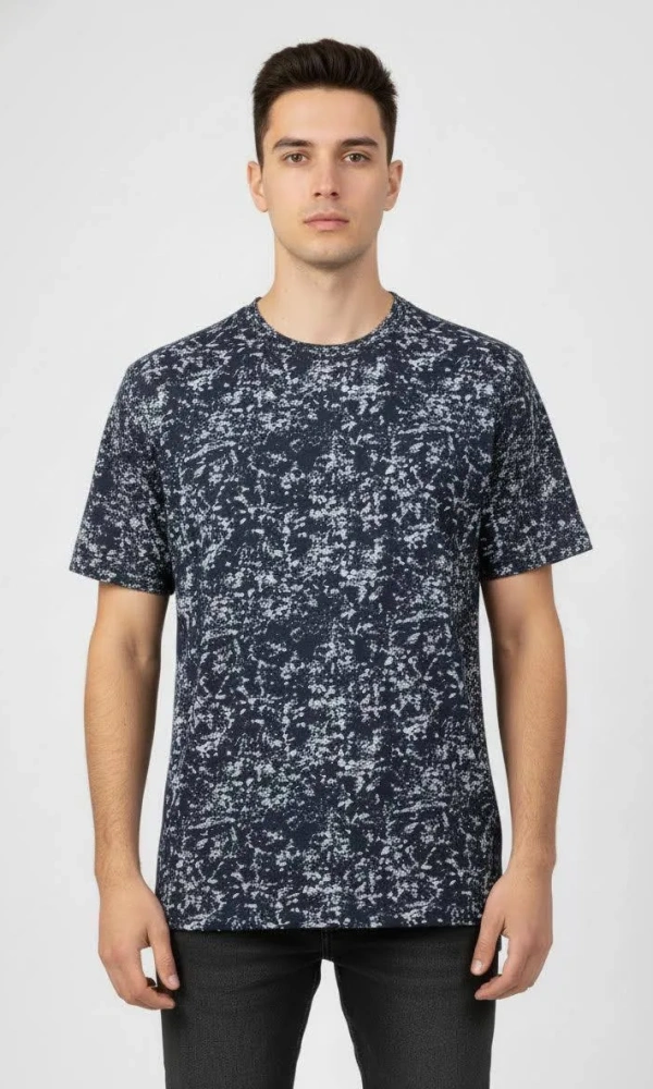 Футболка базовая с принтом мужская (р-р 48-56)