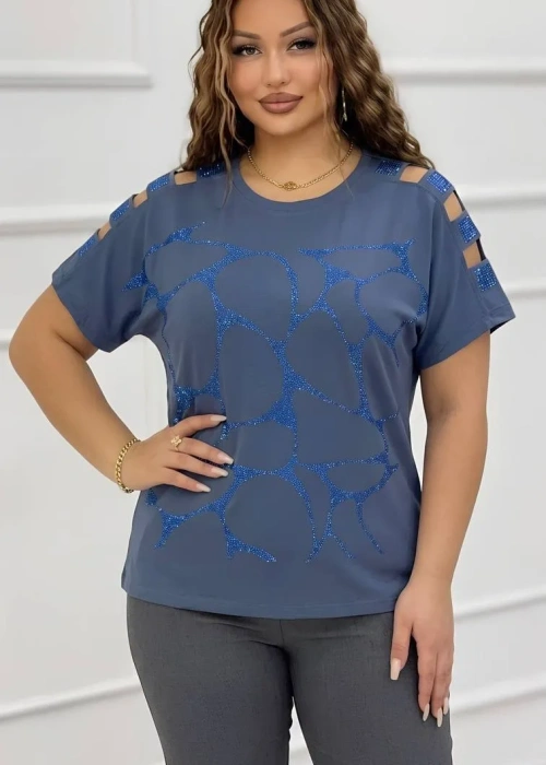 Футболка женская с открытыми плечами (р-р 52-58)