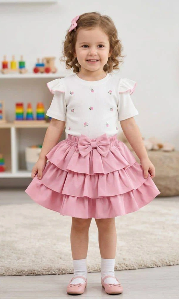 Костюм футболка и юбка для девочки (р-р 28-34)