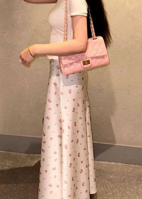 Юбка шёлковая с принтом женская (р-р 42-48)