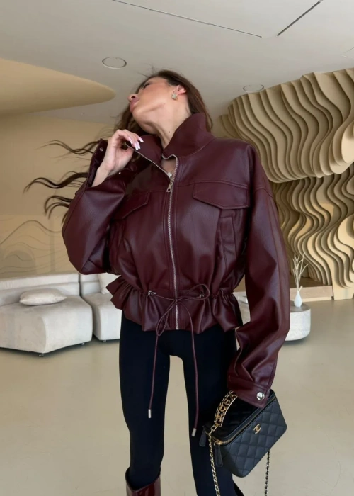 Куртка кожаная бомбер (р-р S M L)