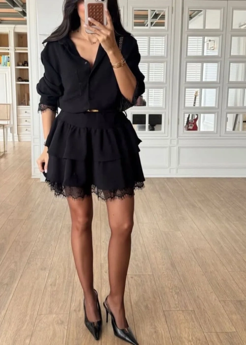 Платье лёгкое женское с кружевом (р-р 42-44)