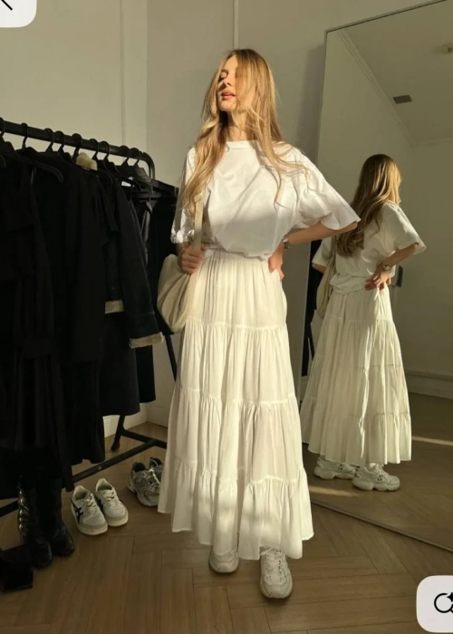 Юбка длинная макси с воланами (р-р 42-48)