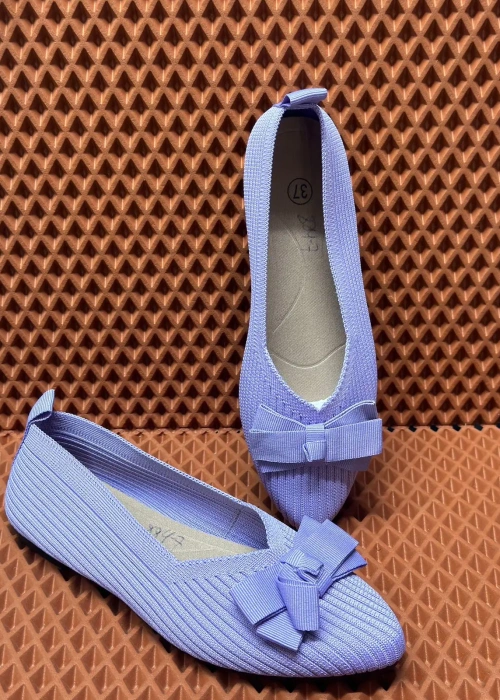 Балетки с бантом вязаные тряпочные женские (р-р 36-41)