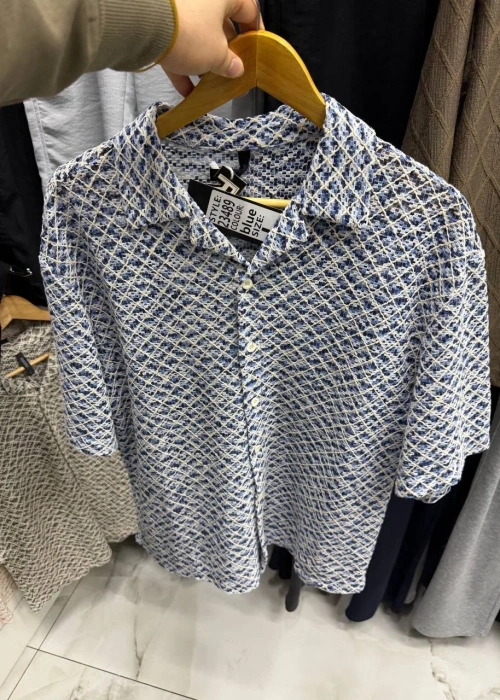 Рубашка вязаная мужская (р-р M-3XL)