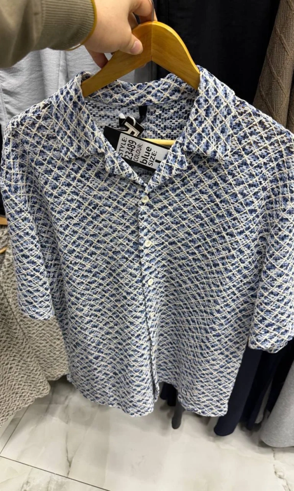 Рубашка вязаная мужская (р-р M-3XL)