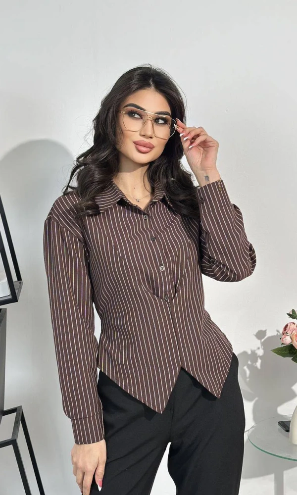 Рубашка приталенная на завязках женская (р-р 42-44)