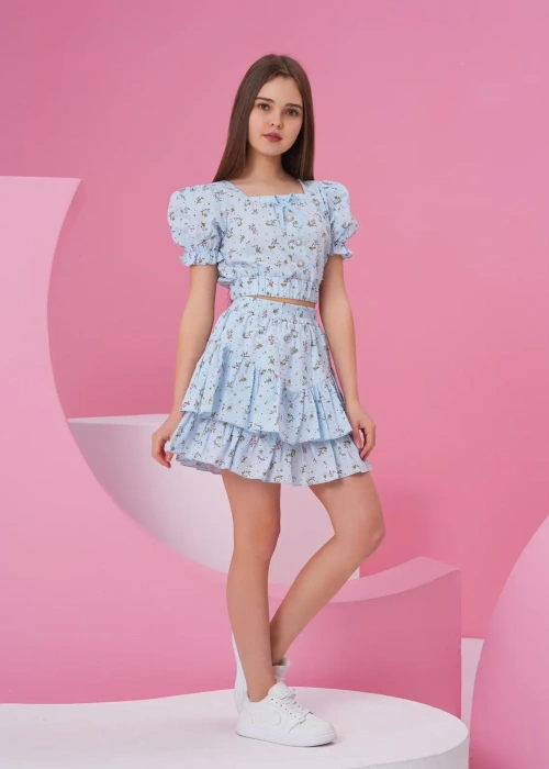 Костюм топ с юбкой для девочки (р-р 36-44)