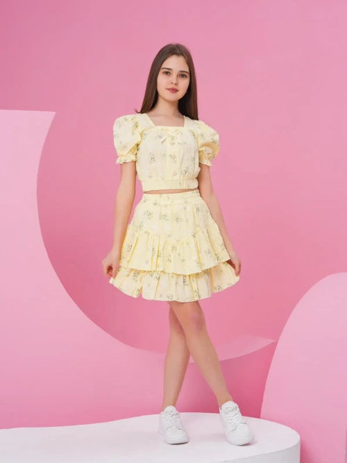 Костюм топ с юбкой для девочки (р-р 36-44)