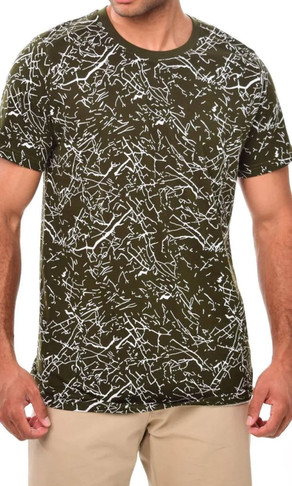 Футболка базовая с принтом мужская (р-р 48-56)