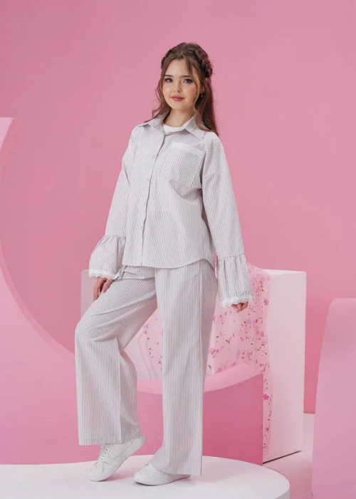 Костюм летний для девочки: рубашка+брюки (р-р 36-44)